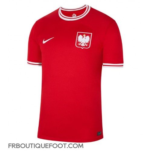 Maillot de foot Pologne Extérieur vêtements Monde 2022 Manches Courtes